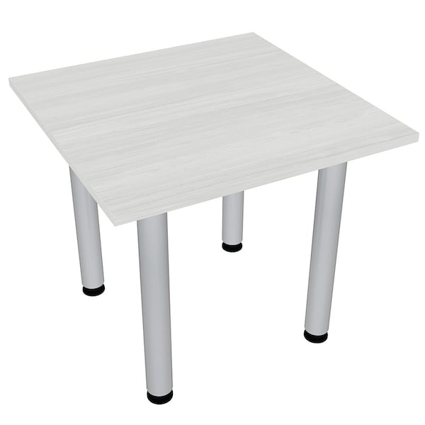 34 in W, 34 in L, 29 in H, Engineered Wood Top, White